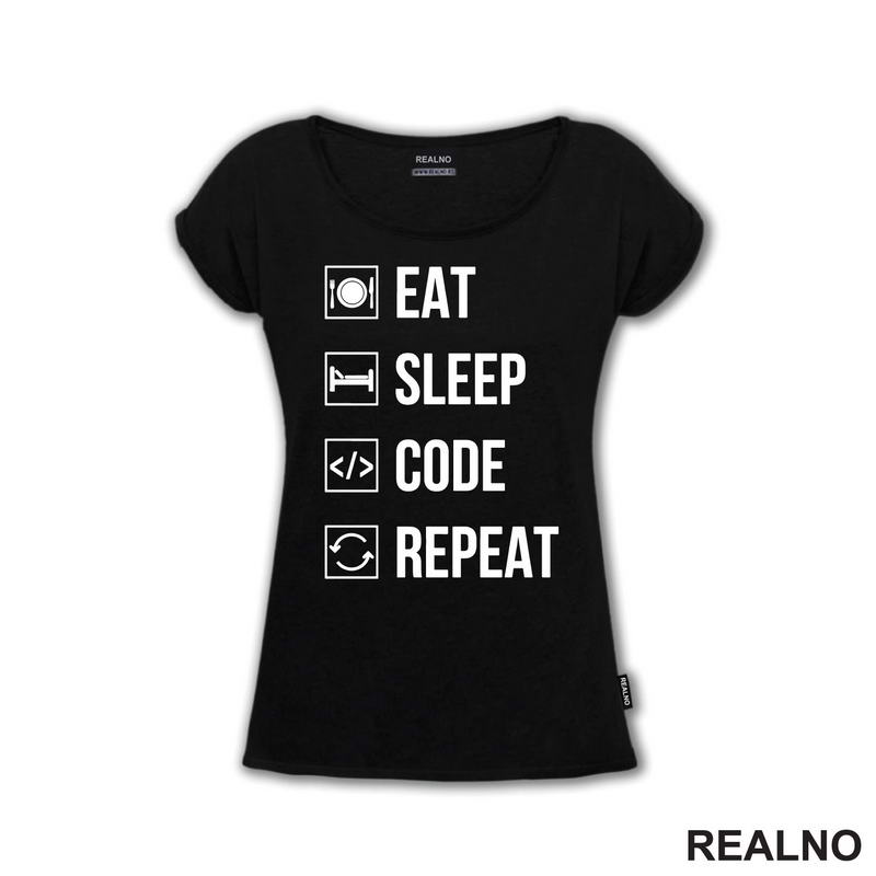 Eat, Sleep, Code, Repeat - Symbols - Geek