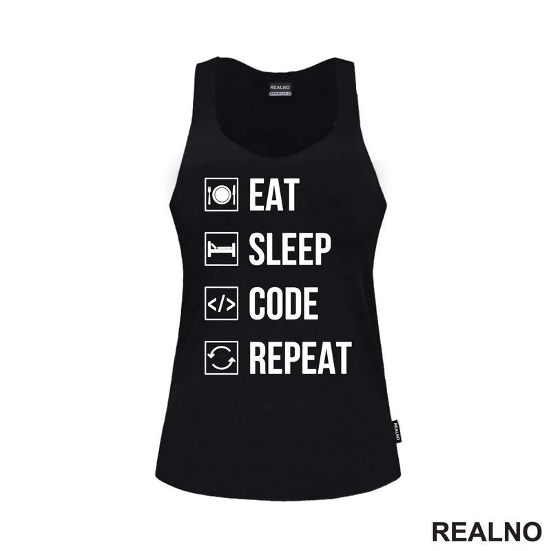 Eat, Sleep, Code, Repeat - Symbols - Geek