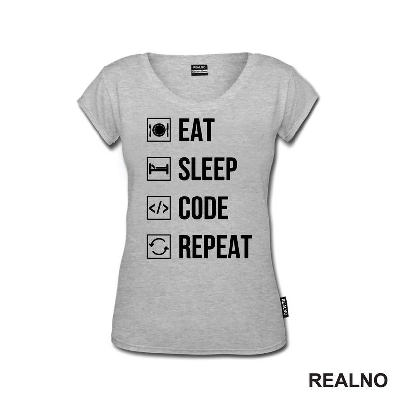 Eat, Sleep, Code, Repeat - Symbols - Geek