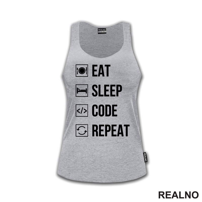 Eat, Sleep, Code, Repeat - Symbols - Geek