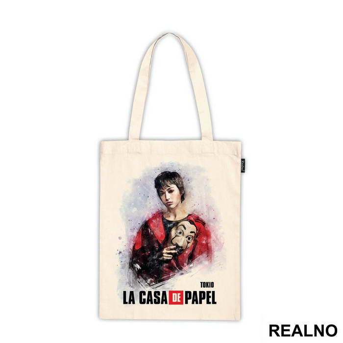 Tokio - Tokyo Short Hair Holding Mask - La Casa de Papel - Money Heist - Majica