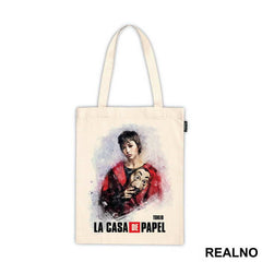 Tokio - Tokyo Short Hair Holding Mask - La Casa de Papel - Money Heist - Majica