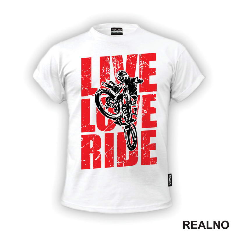 Live, Love, Ride - Red - Motori