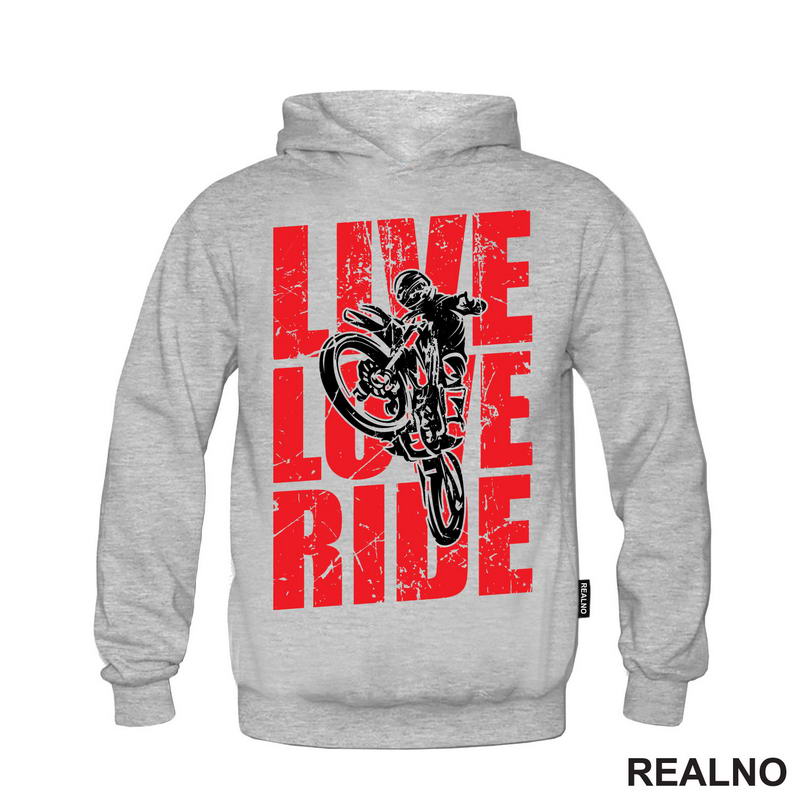 Live, Love, Ride - Red - Motori