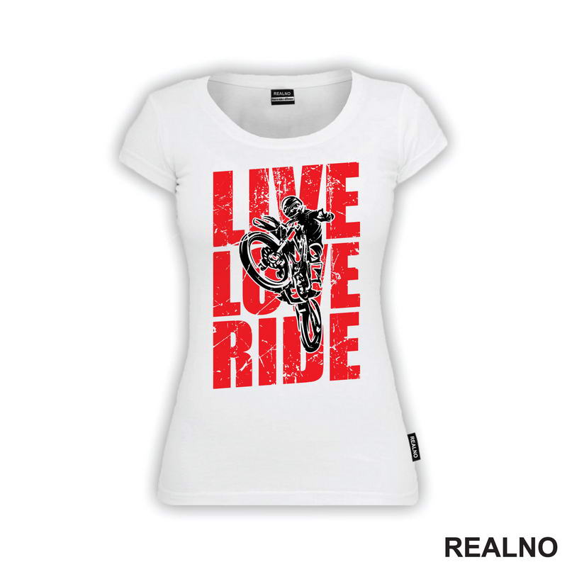 Live, Love, Ride - Red - Motori