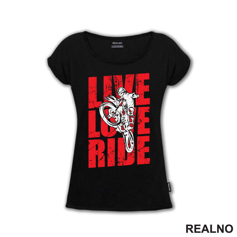 Live, Love, Ride - Red - Motori
