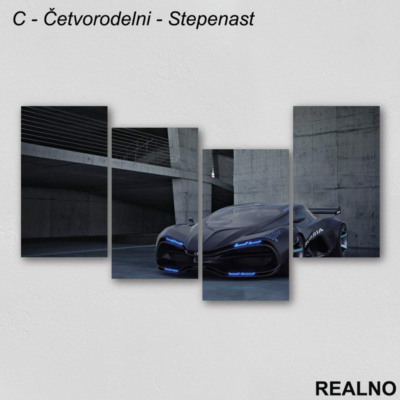 Crna Lada - Sportski Auto - Slika na platnu - Kanvas