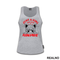 Just A Girl Who Loves Anime - Red