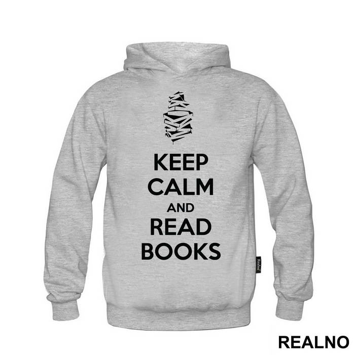 Keep Calm And Read Books Black - Geek - Majica