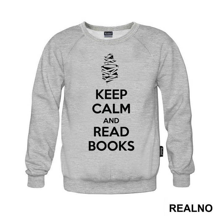 Keep Calm And Read Books Black - Geek - Majica