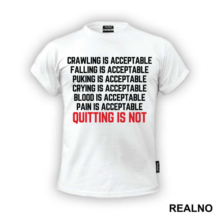 Quiting Is Not Acceptable - Trčanje - Running
