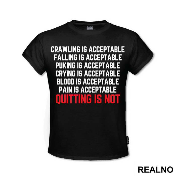 Quiting Is Not Acceptable - Trčanje - Running