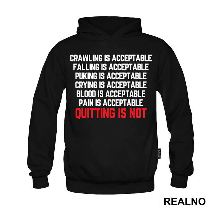 Quiting Is Not Acceptable - Trčanje - Running