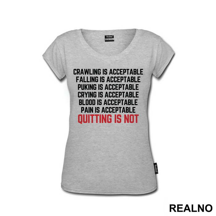 Quiting Is Not Acceptable - Trčanje - Running