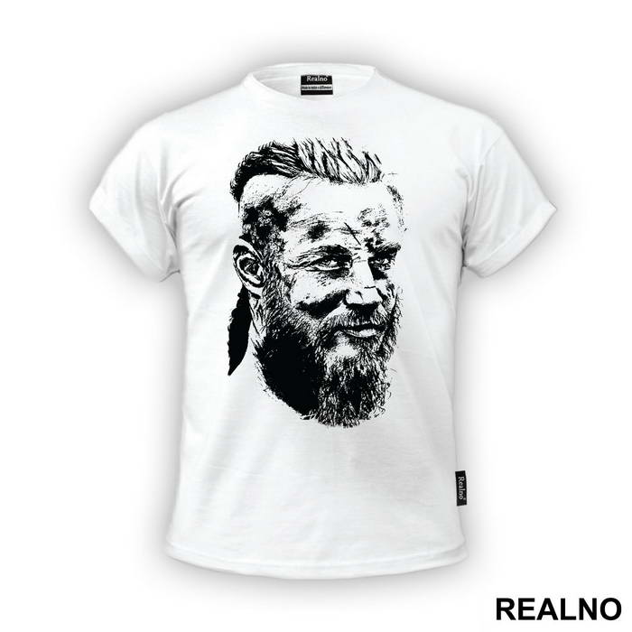 Ragnar Lothbrok - Black Portrait - Vikings