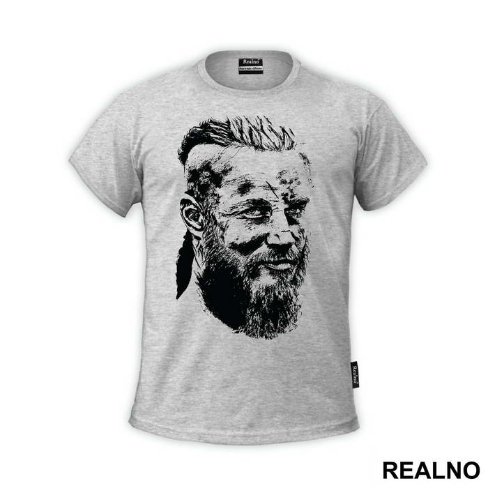 Ragnar Lothbrok - Black Portrait - Vikings