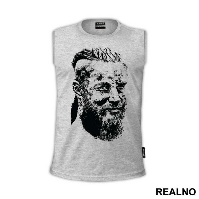 Ragnar Lothbrok - Black Portrait - Vikings