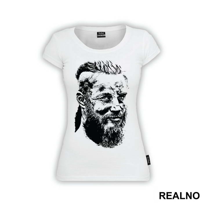 Ragnar Lothbrok - Black Portrait - Vikings