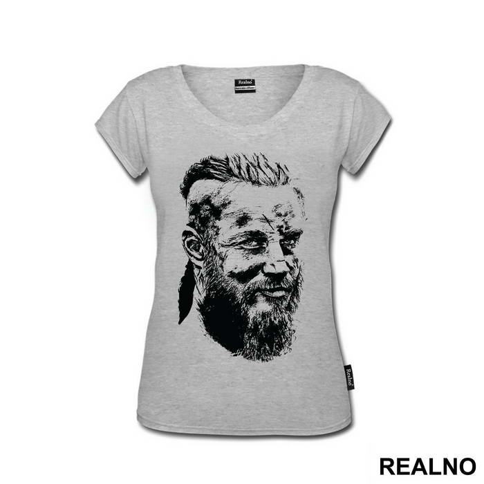 Ragnar Lothbrok - Black Portrait - Vikings