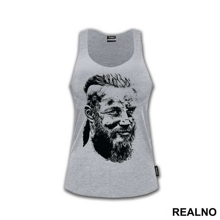 Ragnar Lothbrok - Black Portrait - Vikings