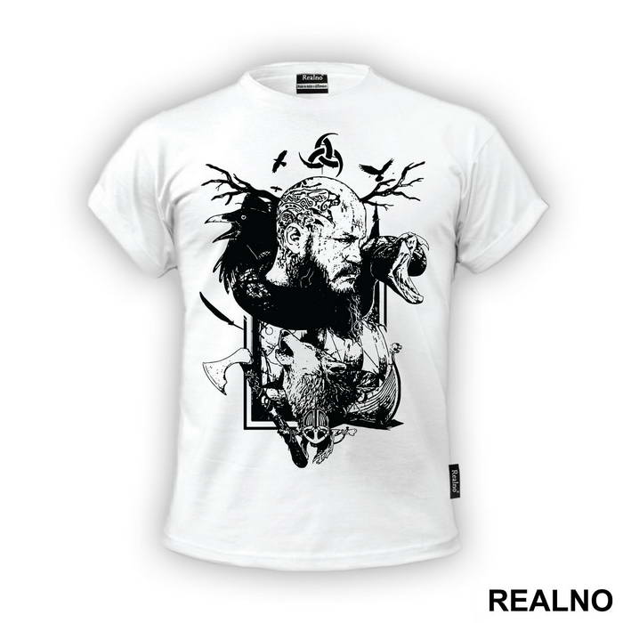 Ragnar - Art - Black - Vikings