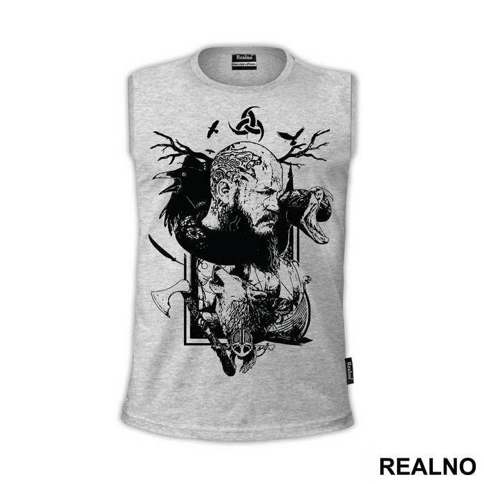 Ragnar - Art - Black - Vikings