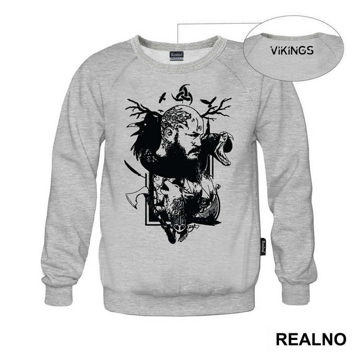 Ragnar - Art - Black - Vikings