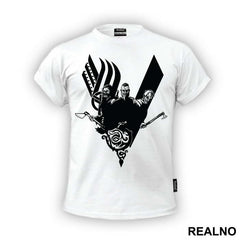Ragnar, Floki And Rollo - Black Logo - Vikings