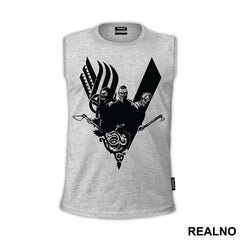 Ragnar, Floki And Rollo - Black Logo - Vikings