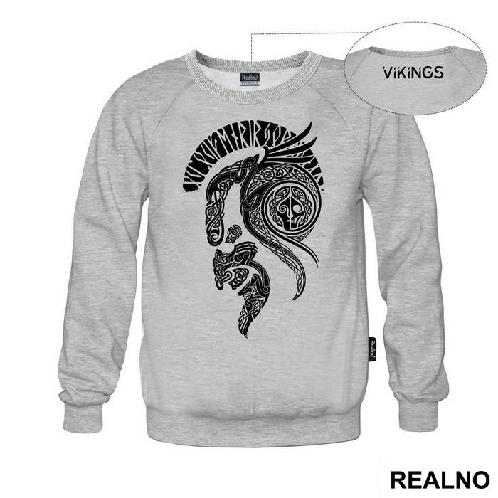 Helmet - Outline - Vikings