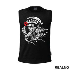 Red Logo And Grey Reaper - Sons Of Anarchy - SOA