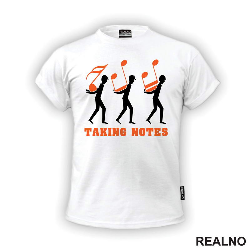 Taking Notes - White And Orange - Humor - Muzika
