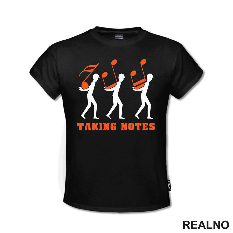 Taking Notes - White And Orange - Humor - Muzika