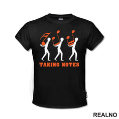 Taking Notes - White And Orange - Humor - Muzika