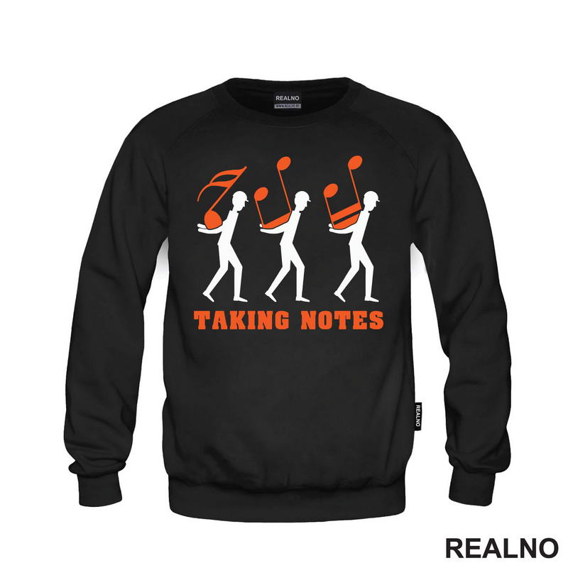 Taking Notes - White And Orange - Humor - Muzika