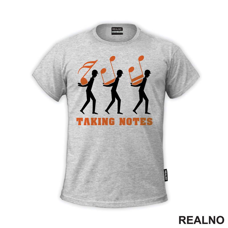 Taking Notes - White And Orange - Humor - Muzika