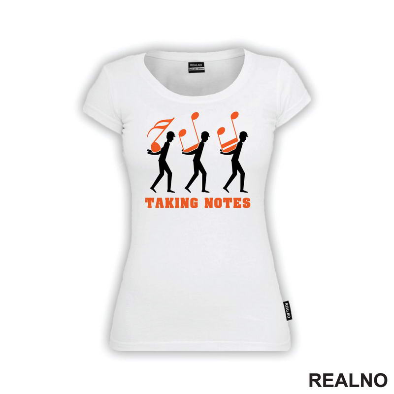 Taking Notes - White And Orange - Humor - Muzika