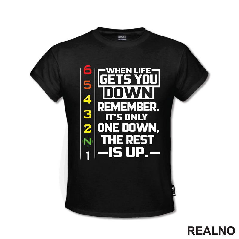 When Life Gets You Down Remeber. It's Only One Down, The Rest Is Up - Lines - Motori