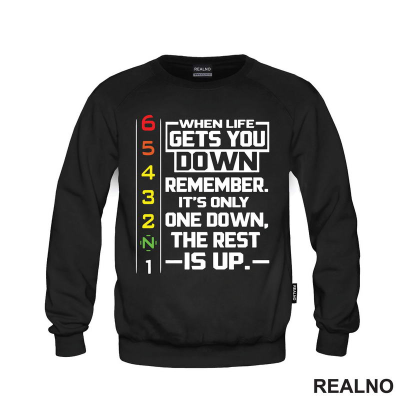 When Life Gets You Down Remeber. It's Only One Down, The Rest Is Up - Lines - Motori