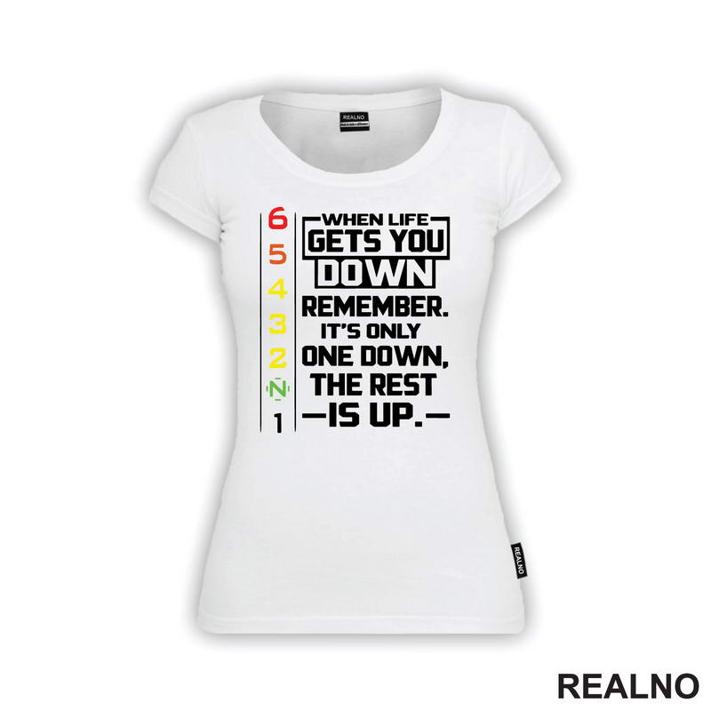 When Life Gets You Down Remeber. It's Only One Down, The Rest Is Up - Lines - Motori