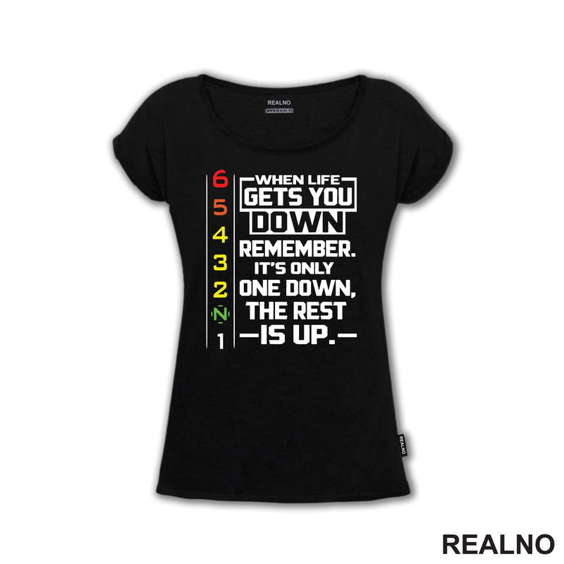 When Life Gets You Down Remeber. It's Only One Down, The Rest Is Up - Lines - Motori