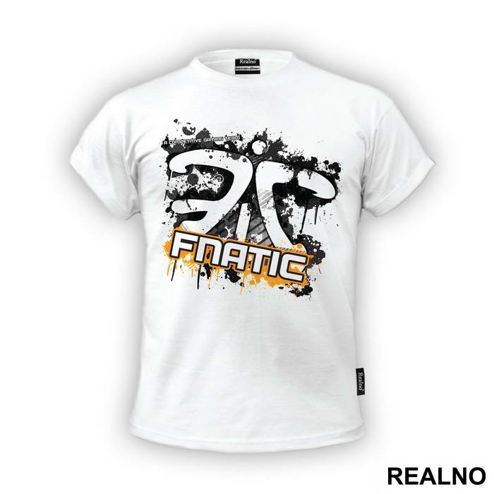 Fnatic Logo Black Splash - League Of Legends - Majica