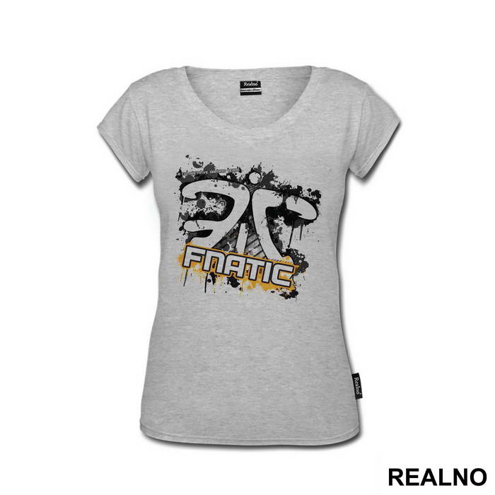 Fnatic Logo Black Splash - League Of Legends - Majica