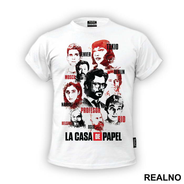 Group Black And Red - La Casa de Papel - Money Heist - Majica