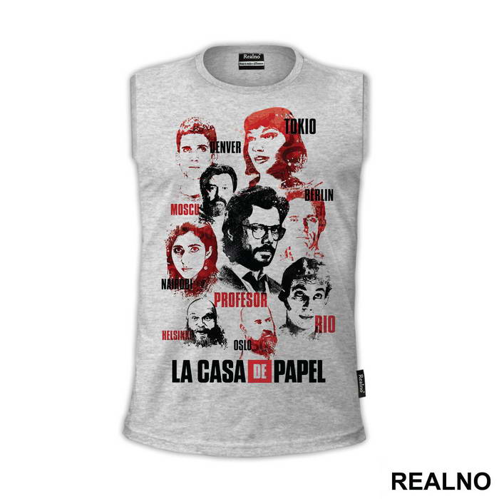 Group Black And Red - La Casa de Papel - Money Heist - Majica