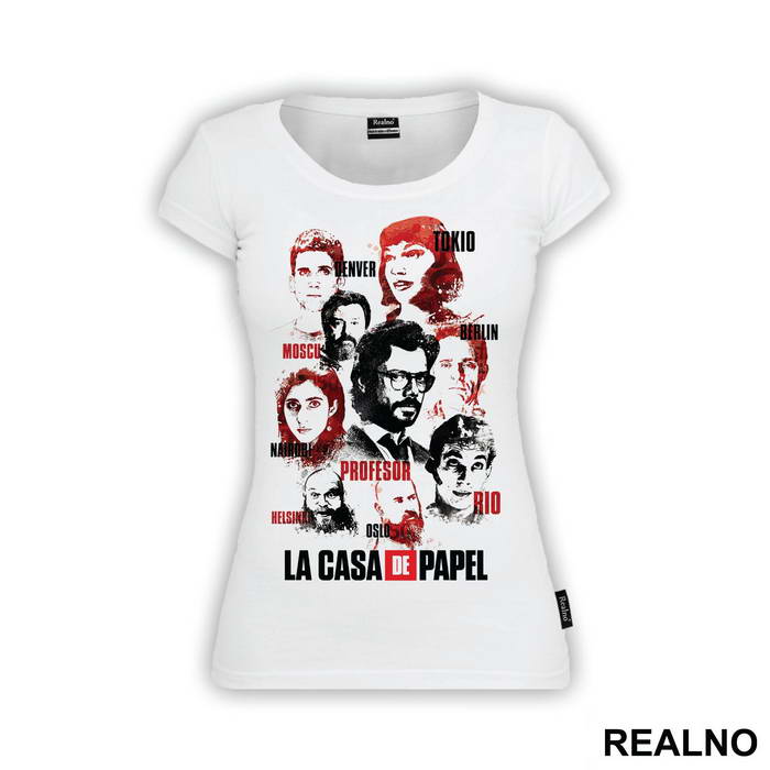 Group Black And Red - La Casa de Papel - Money Heist - Majica