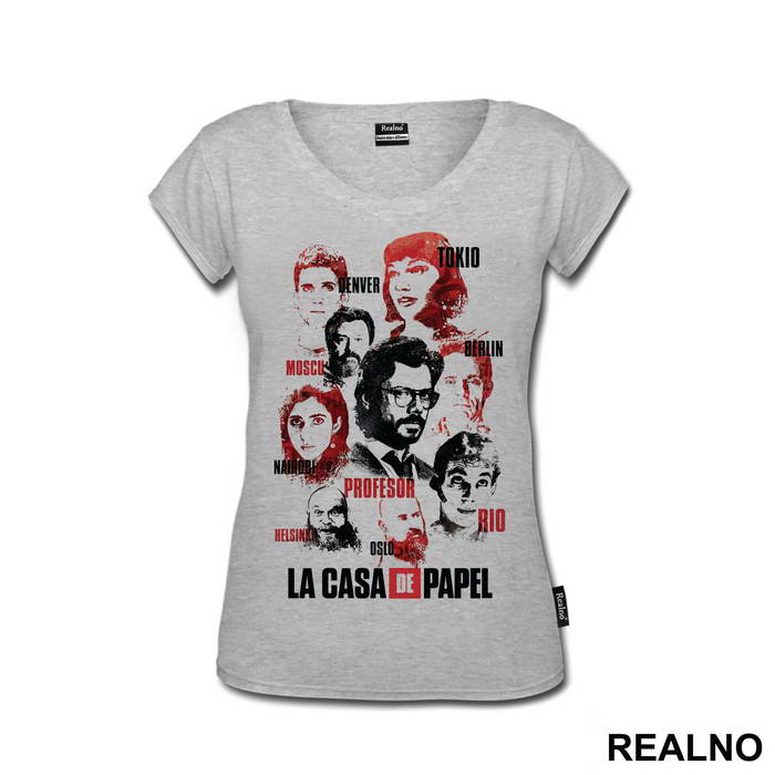Group Black And Red - La Casa de Papel - Money Heist - Majica