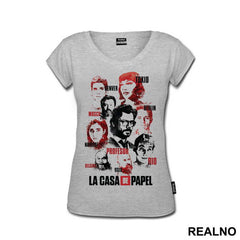 Group Black And Red - La Casa de Papel - Money Heist - Majica