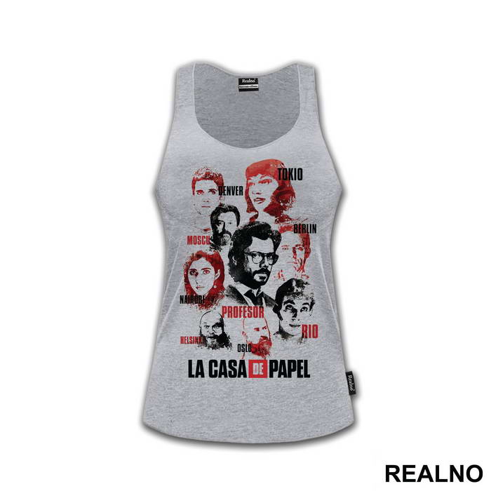 Group Black And Red - La Casa de Papel - Money Heist - Majica