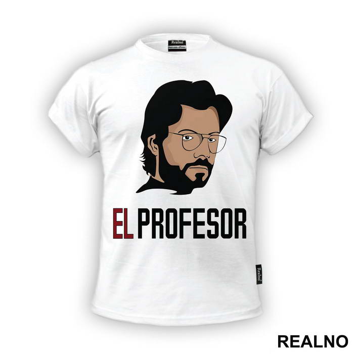 Drawing - El Profesor - The Professor - La Casa de Papel - Money Heist - Majica